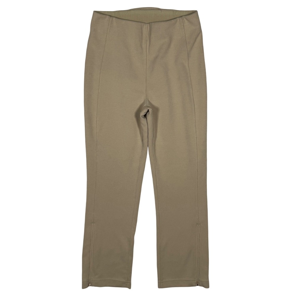 Lululemon Ribbed Softstreme Zip-Leg High-Rise Cropped Pants 25" Trench, Size 4